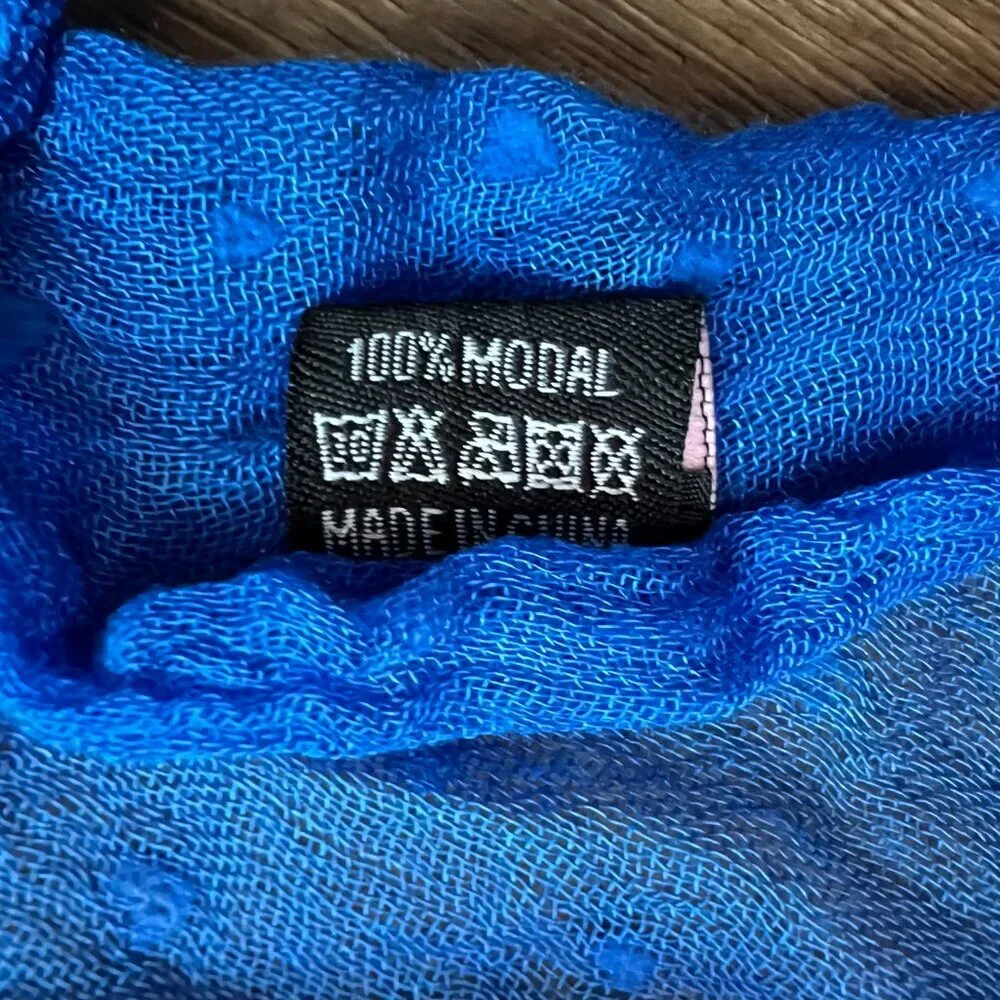 Pretty Persuasions Blue Ombre Swiss Dot Scarf Shawl